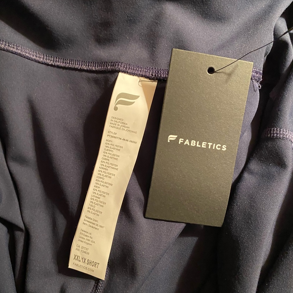 Fabletics Foldover Pant Navy - Picture 2 of 2